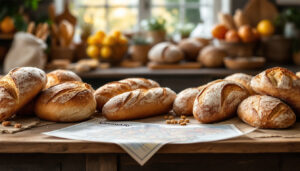 Übersicht der einwohnerzahlen bundesländer deutschland neben frischem Brot in einer Bäckerei